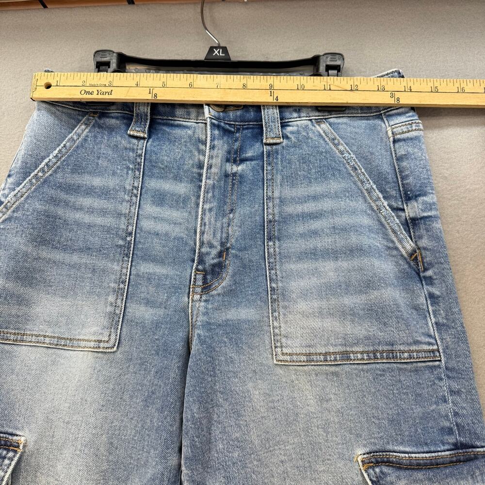 Vervet Jeans Women's 27 (4) Blue Cargo Jeans Stretch Urban Artist Boho - Picture 9 of 13